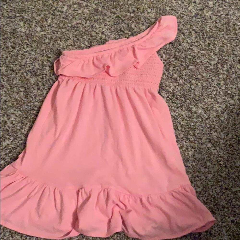 Pink One Shoulder Dress